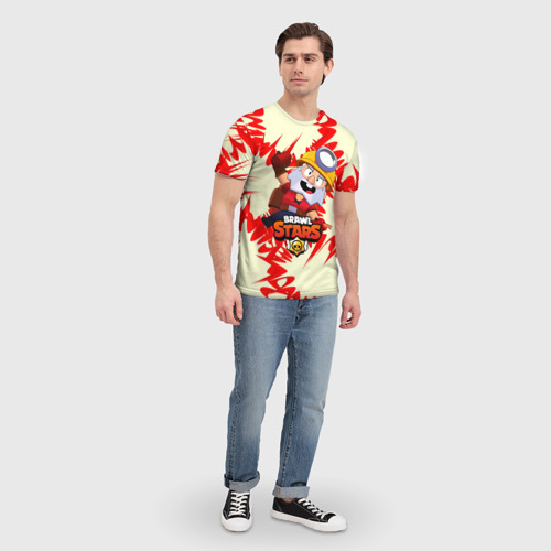 Мужская футболка 3D с принтом Brawl Stars Dynamike, вид сбоку #3