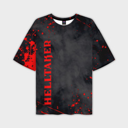 Мужская футболка oversize 3D Helltaker Logo