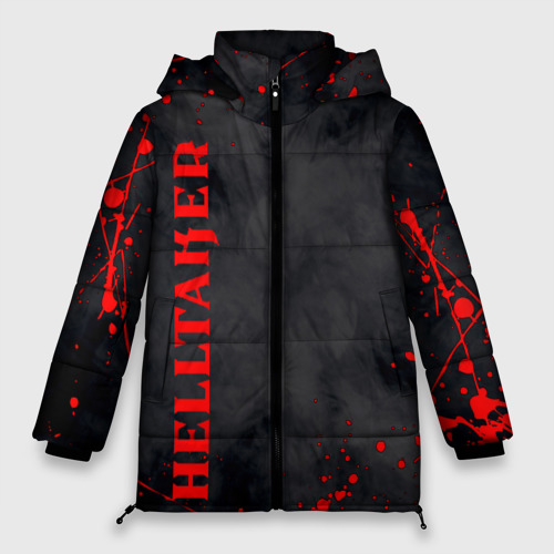 Женская зимняя куртка Oversize Helltaker Logo, цвет черный