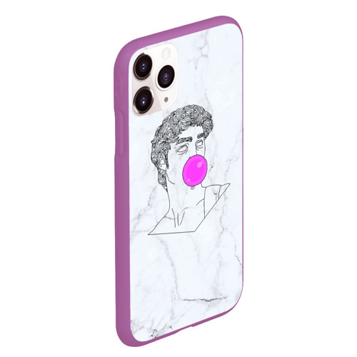 Чехол для iPhone 11 Pro Max матовый Bubble gum, цвет фиолетовый - фото 3