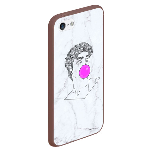 Чехол для iPhone 5/5S матовый Bubble gum, цвет коричневый - фото 3