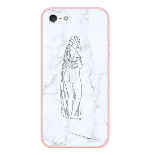 Чехол для iPhone 5/5S матовый Афродита, цвет светло-розовый