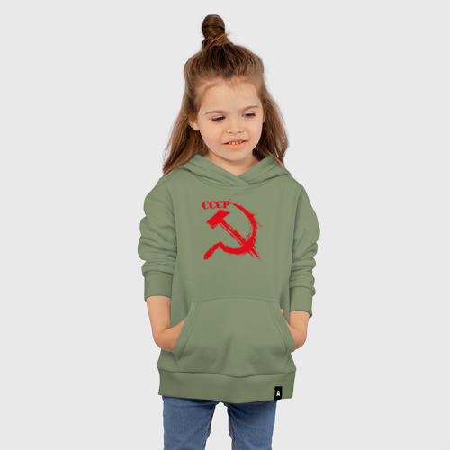 Детская толстовка хлопок СССР, цвет авокадо - фото 4