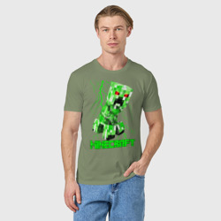 Мужская футболка хлопок Minecraft Creeper - фото 2