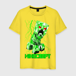 Мужская футболка хлопок Minecraft Creeper