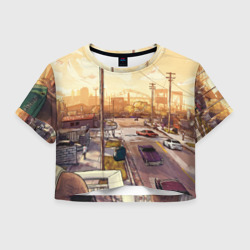 Женская футболка Crop-top 3D GTA San Andreas