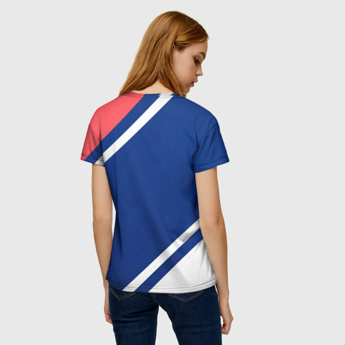 Женская футболка 3D с принтом Russia sport, вид сзади #2