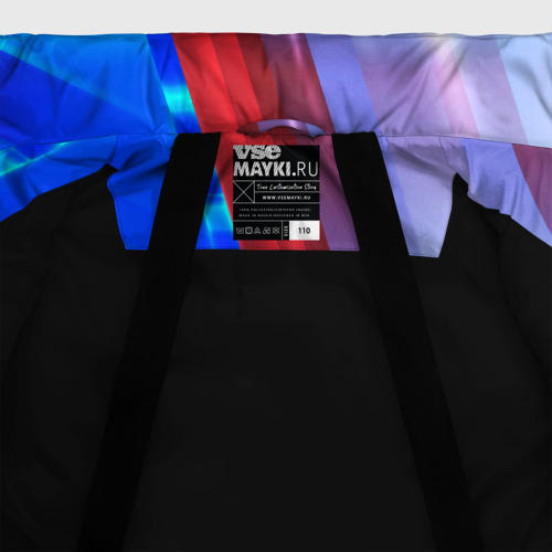 Зимняя куртка для девочек 3D Russia sport, цвет черный - фото 7
