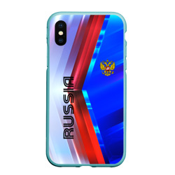 Чехол для iPhone XS Max матовый Russia sport