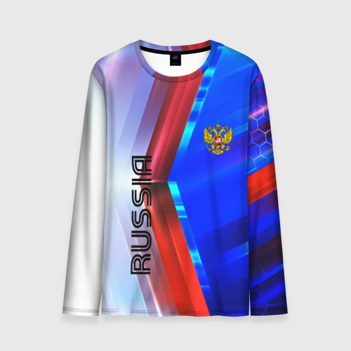 Мужской лонгслив 3D Russia sport