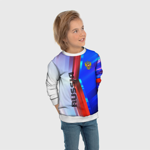 Детский свитшот 3D Russia sport, цвет 3D печать - фото 5