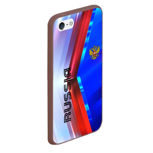 Чехол для iPhone 5/5S матовый Russia sport, цвет коричневый - фото 3