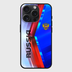 Чехол силиконовый для Apple iPhone 15 Pro матовый Russia sport