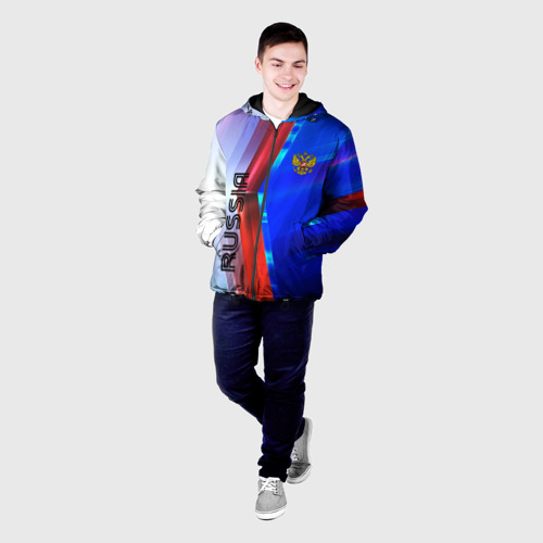 Мужская куртка 3D с принтом Russia sport, фото на моделе #1