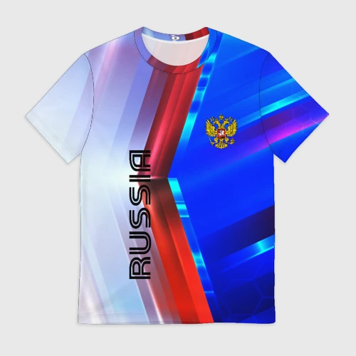 Мужская футболка 3D Russia sport