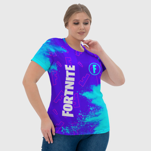 Женская футболка 3D с принтом FORTNITE / ФОРТНАЙТ, фото #4