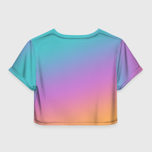 Женская футболка Crop-top 3D Градиент, цвет 3D печать - фото 2