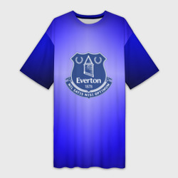Платье-футболка 3D Эвертон 1878 - blue logo
