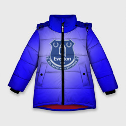 Зимняя куртка для девочек 3D Эвертон 1878 - blue logo