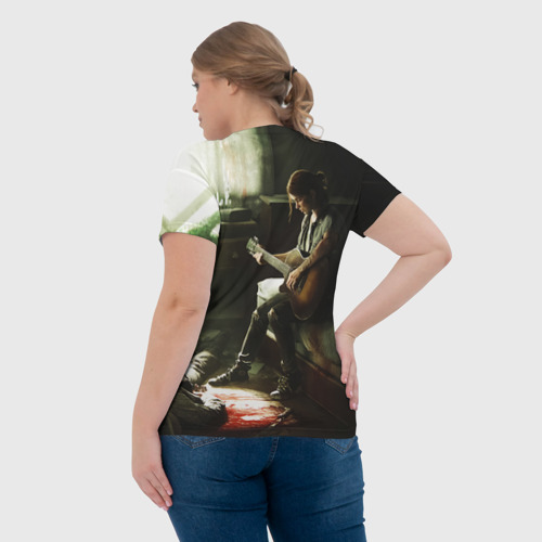 Женская футболка 3D с принтом ЛАСТ ОФ АС 2 ЭЛЛИ, вид сзади #2