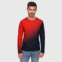 Мужской лонгслив 3D Red - фото 2