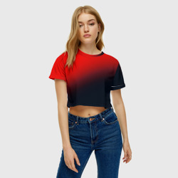 Женская футболка Crop-top 3D Red - фото 2