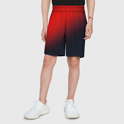 Детские спортивные шорты 3D с принтом RED, вид сбоку #3