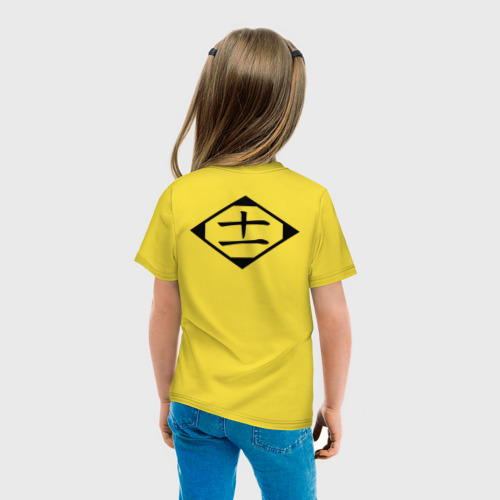 Детская футболка хлопок с принтом Bleach - 11-ый отряд (спина), вид сзади #2