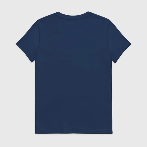 Женская футболка хлопок с принтом LOVE RUSSIA, вид сзади #1