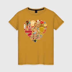 Женская футболка хлопок LOVE RUSSIA