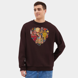 Мужской свитшот oversize без начеса хлопок LOVE RUSSIA - фото 2