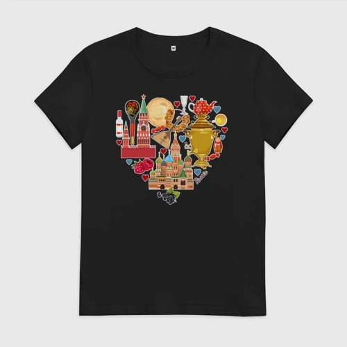 Женская футболка хлопок LOVE RUSSIA