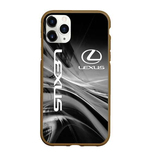 Чехол для iPhone 11 Pro Max матовый Lexus, цвет коричневый