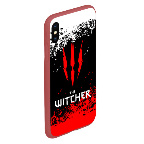 Чехол для iPhone XS Max матовый с принтом The Witcher, вид сбоку #3