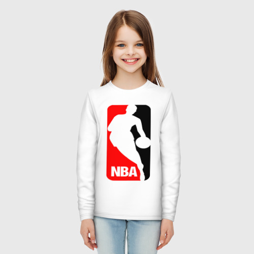 Детский лонгслив хлопок NBA, цвет белый - фото 5