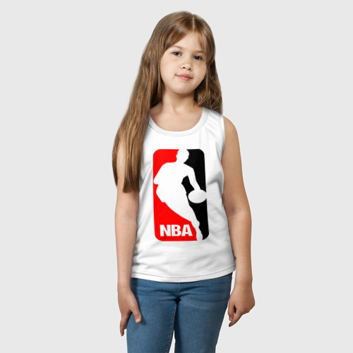 Детская майка хлопок NBA, цвет белый - фото 3