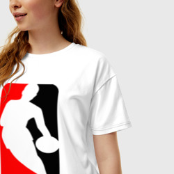 Женская футболка хлопок Oversize NBA - фото 2