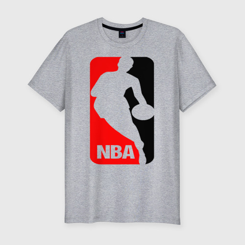 Мужская футболка хлопок Slim NBA, цвет меланж