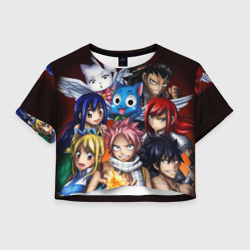 Женская футболка Crop-top 3D Fairy Tail manga