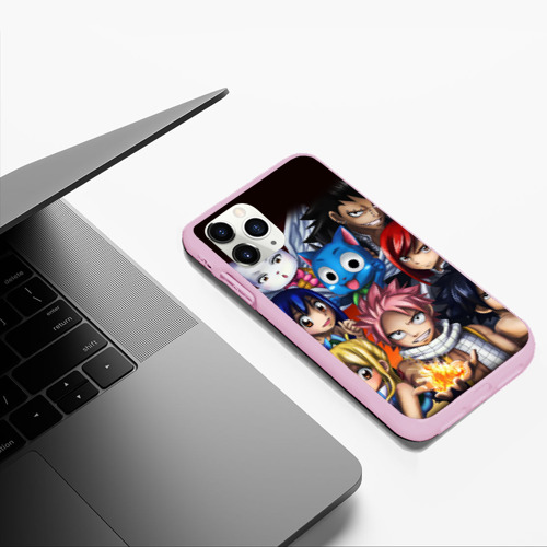 Чехол для iPhone 11 Pro Max матовый Fairy Tail manga, цвет розовый - фото 5