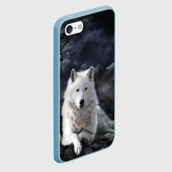 Чехол для iPhone 5/5S матовый Белый волкd - фото 2