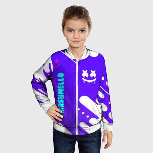Marshmello bomber jacket white store