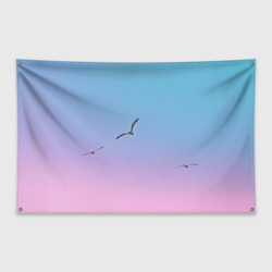 Флаг-баннер Чайки птицы полет градиент