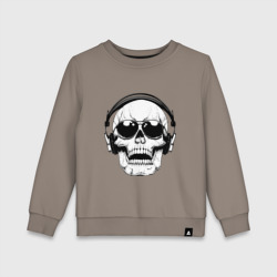 Детский свитшот хлопок Skull Music lover