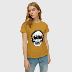 Женская футболка хлопок Skull Music lover - фото 2