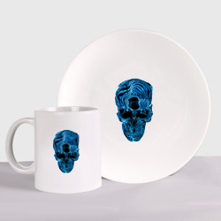 Набор: тарелка + кружка Skull - illusion