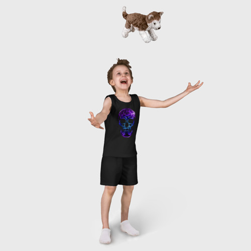 Детская пижама с шортами хлопок Illusion, цвет черный - фото 5