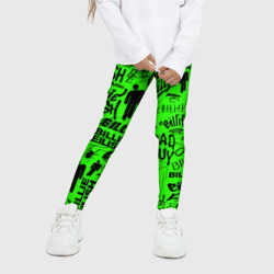 Детские леггинсы 3D Billie Eilish Билли Айлиш logobombing - фото 2