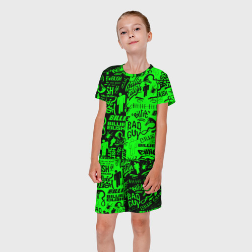 Детский костюм с шортами 3D Billie Eilish Билли Айлиш, цвет 3D печать - фото 5