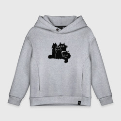 Детское худи Oversize хлопок Мохнатые Коты